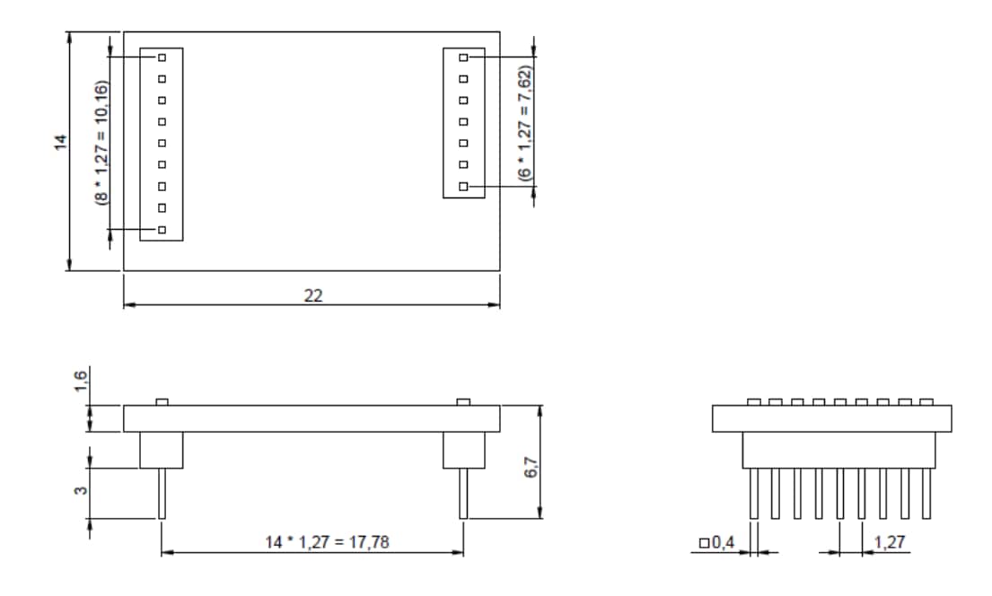 Mechanical Drawing - Bosch BMA456 Shuttle Board 3.0 Mechanical Drawing - Bosch BMA456 Shuttle Board 3.0